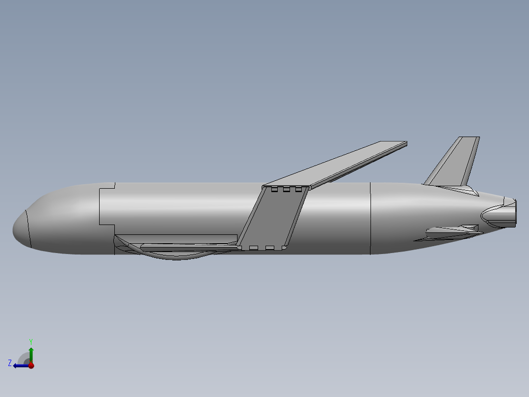 太空飞机模型右视图