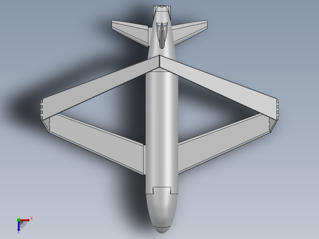 太空飞机模型俯视图