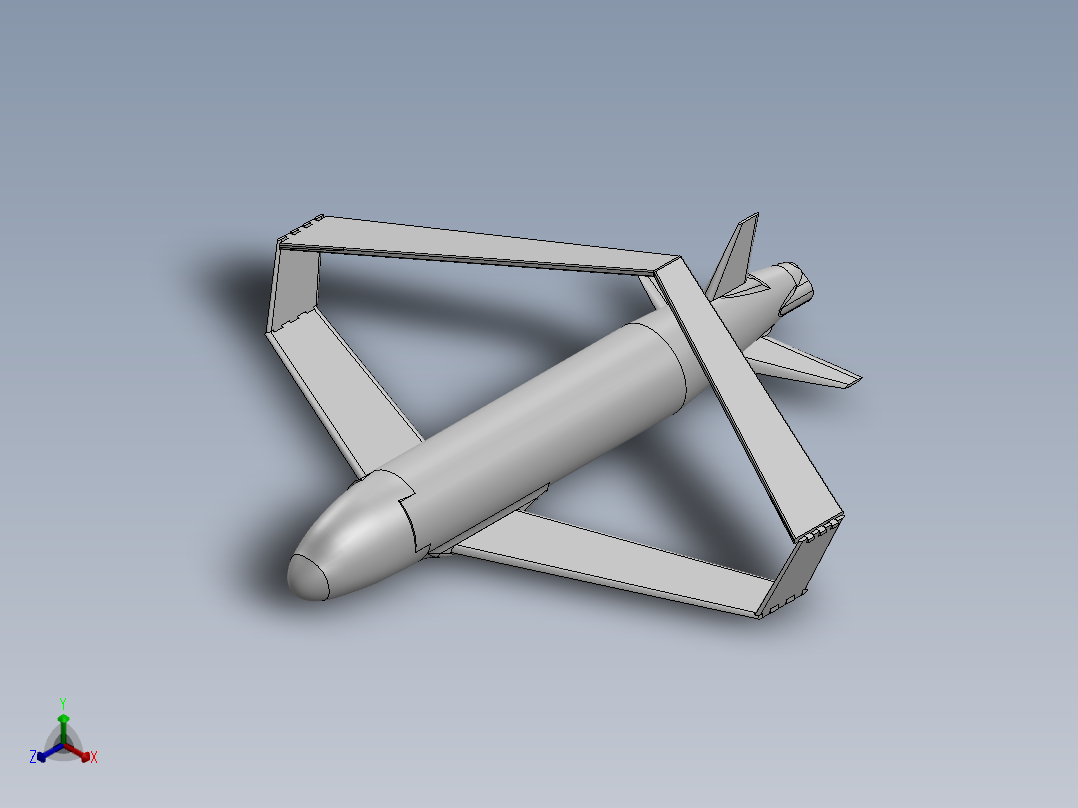 太空飞机模型正等轴测图