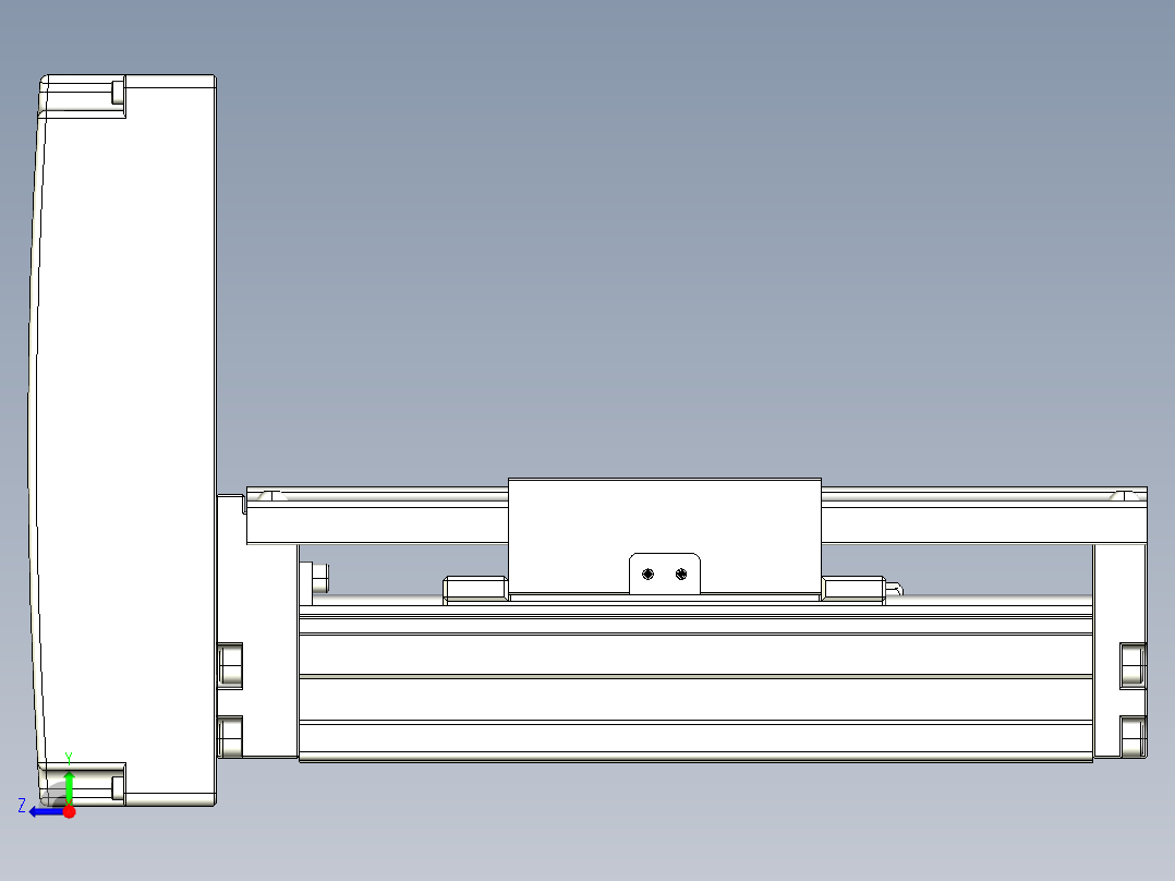 TPA-KNR-86E-1610C-L50A1-MU-BJ57-N3线性模块铝制底座右视图