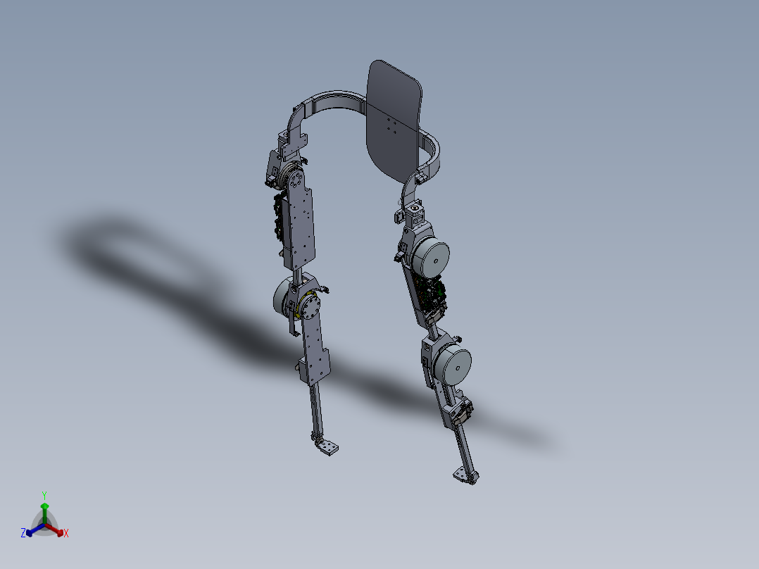 下肢康复外骨骼正等轴测图