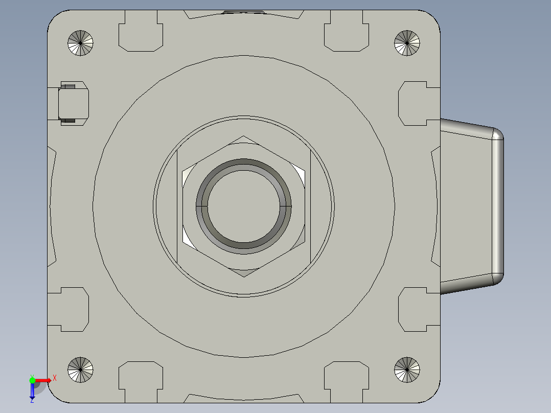 12VZ电动缸-VZ6-S100-BC俯视图
