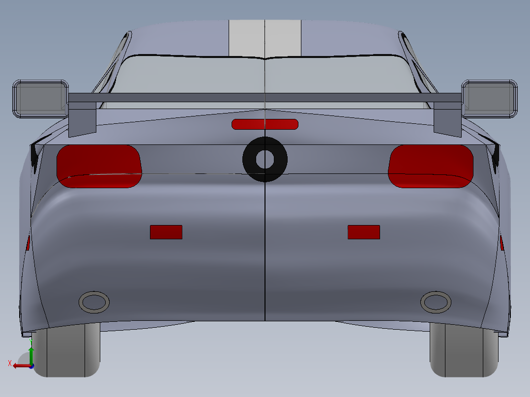 福特野马后视图