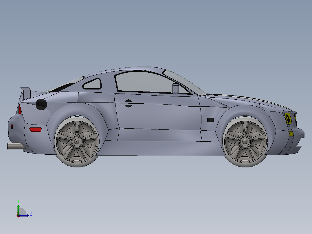 福特野马左视图