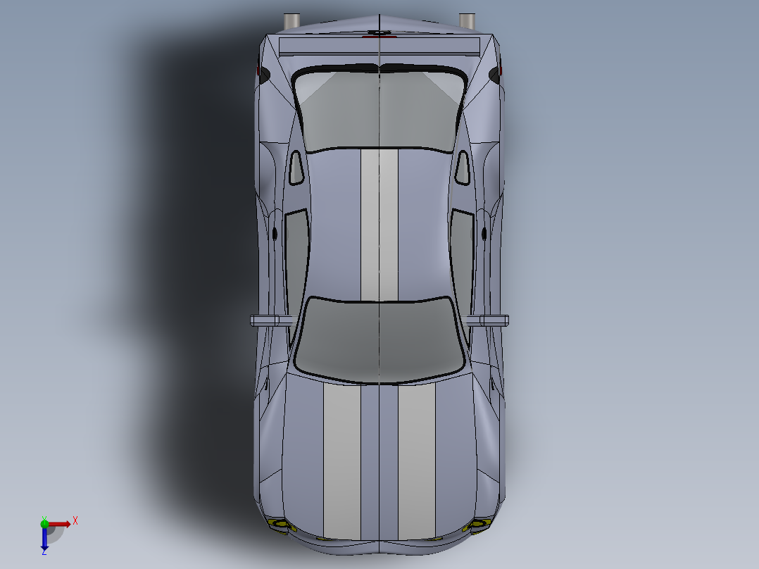 福特野马俯视图