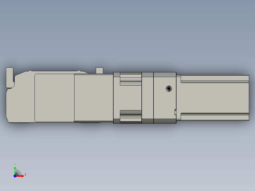 直线模组LHB17-L40-S1300-L(B)设计图纸前视图