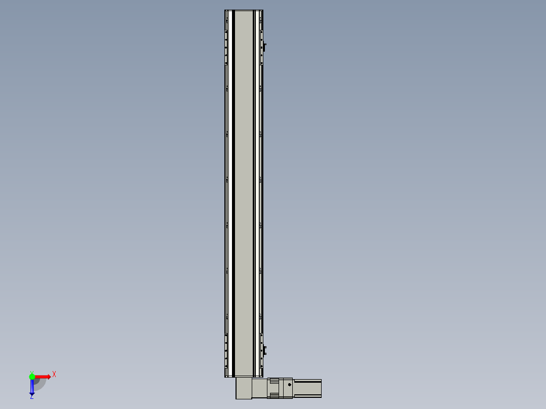 直线模组LHB17-L40-S1300-L(B)设计图纸俯视图