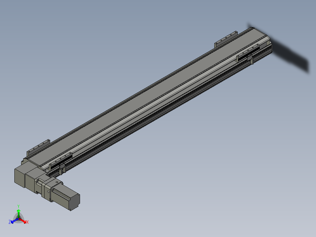 直线模组LHB17-L40-S1300-L(B)设计图纸正等轴测图
