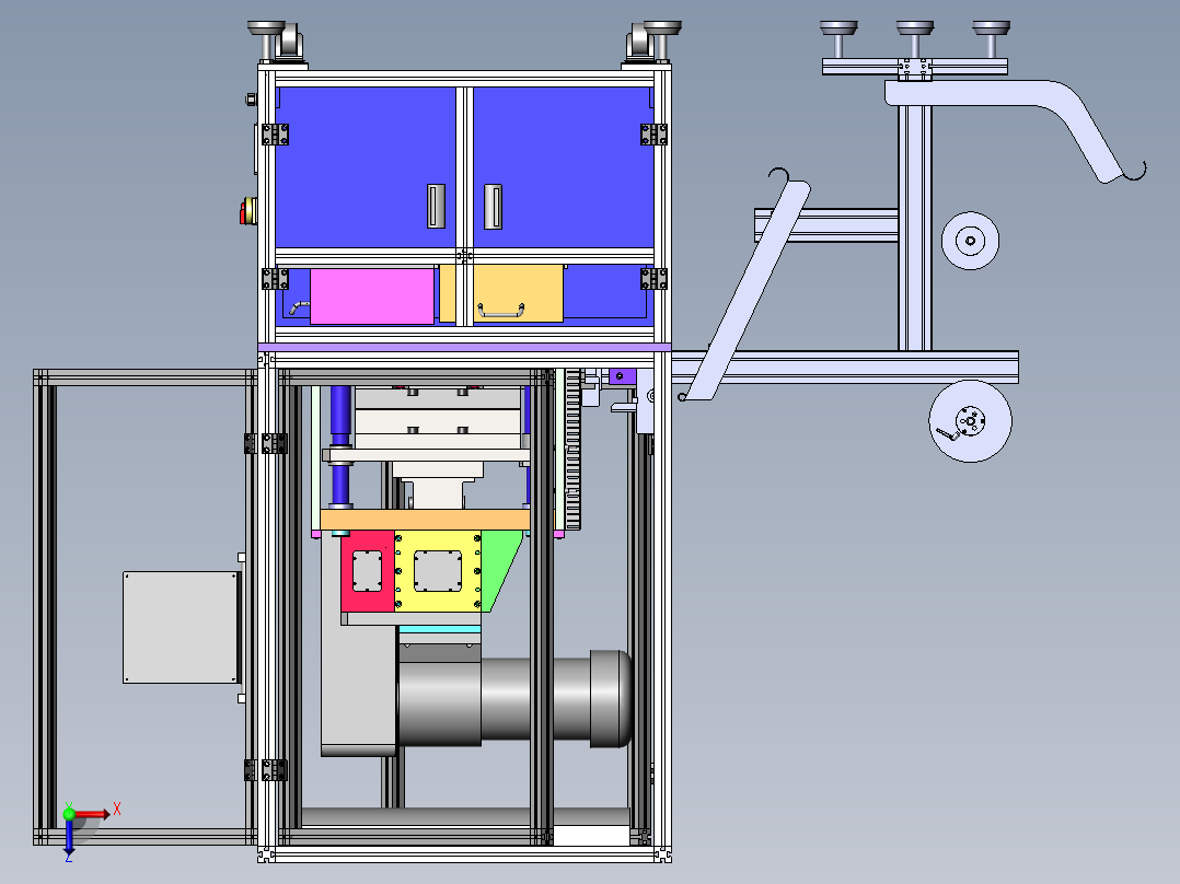 自动冲模裁切端子机俯视图