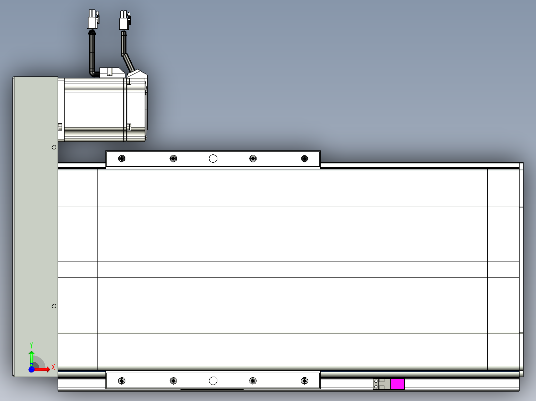 VF丝杆传动-一般环境VF27-Lxx-C-S200-BR-ZP75-D3前视图