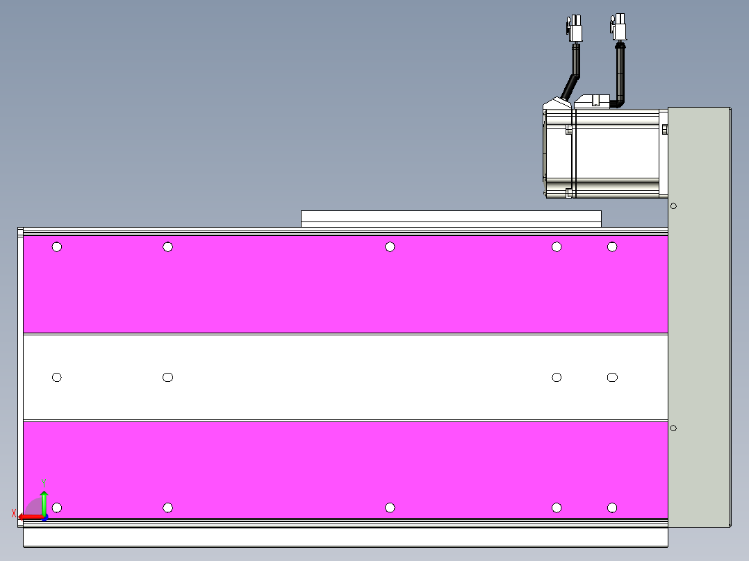 VF丝杆传动-一般环境VF27-Lxx-C-S200-BR-ZP75-D3后视图