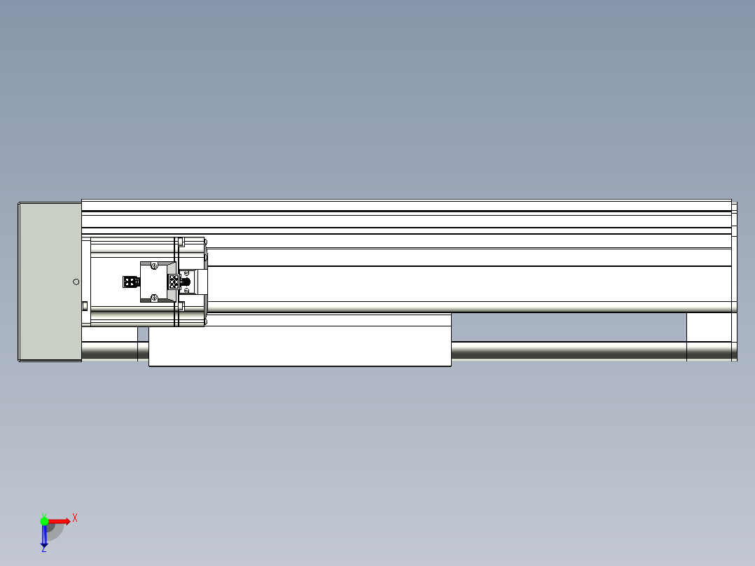 VF丝杆传动-一般环境VF27-Lxx-C-S200-BR-ZP75-D3俯视图