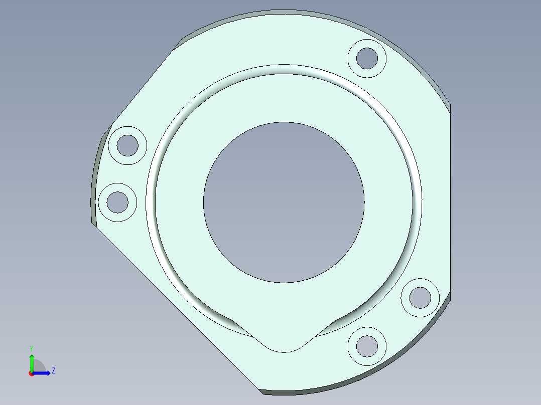 Q280-CA6140车床I轴轴承座机械加工工艺及钻φ5斜孔夹具设计左视图