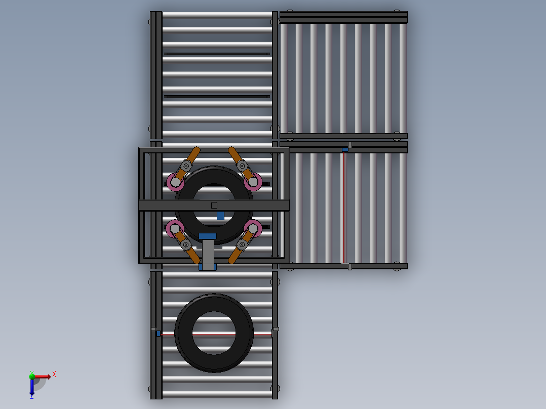轮胎QC检测线俯视图