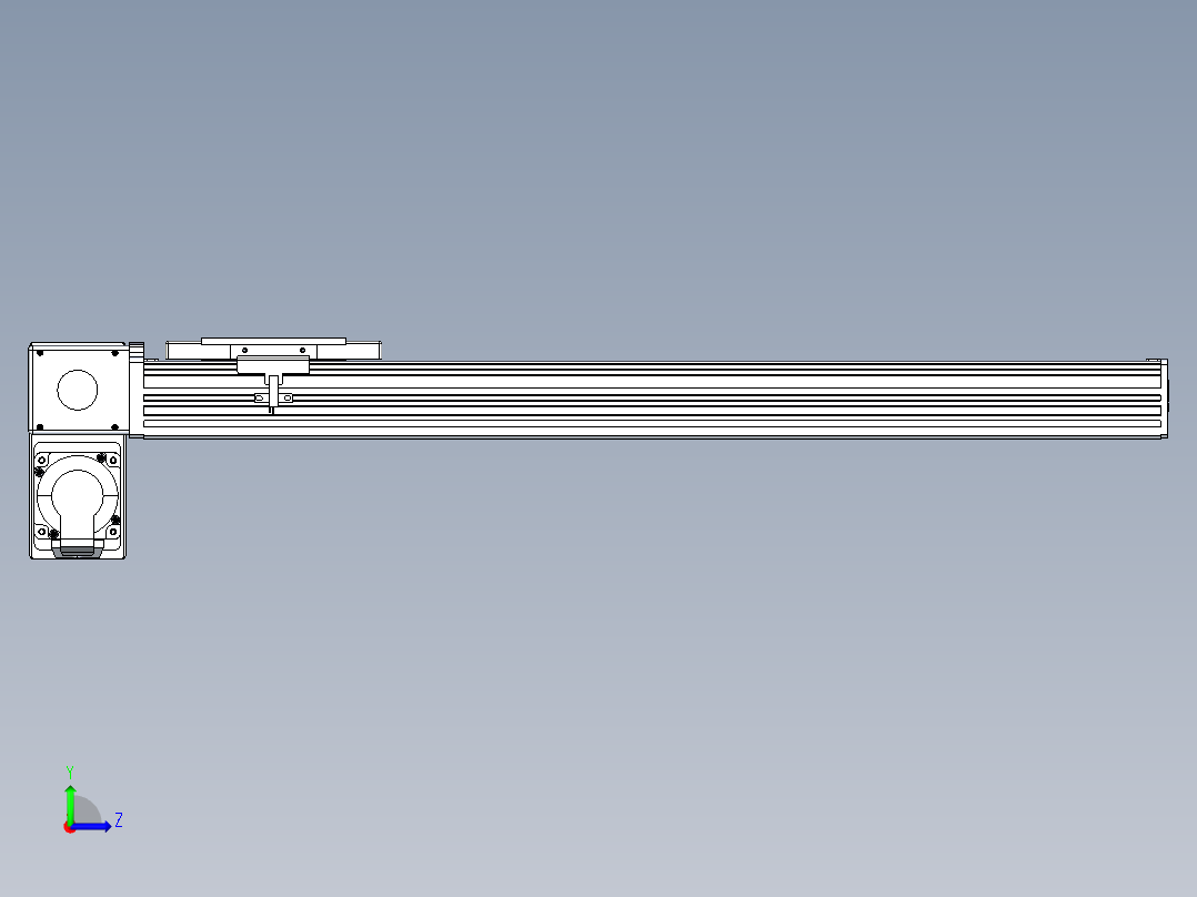 同步带全封闭直线模组TPA-HCB-110D-90-L500-LP-C-P40-N3左视图