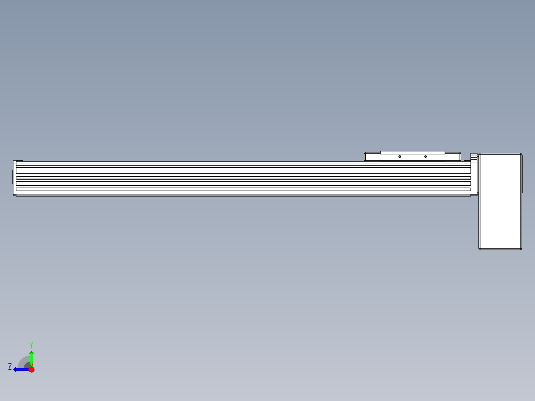同步带全封闭直线模组TPA-HCB-110D-90-L500-LP-C-P40-N3右视图