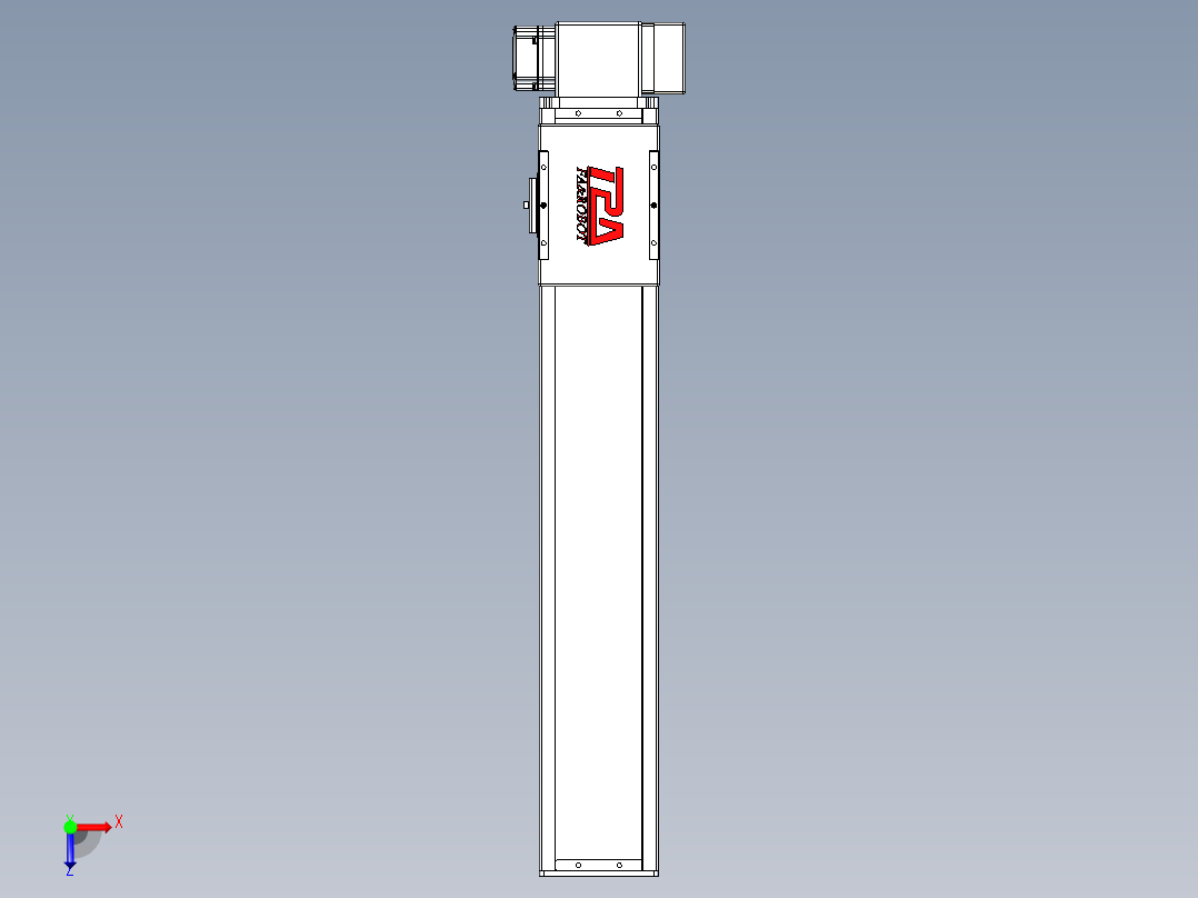 同步带全封闭直线模组TPA-HCB-110D-90-L500-LP-C-P40-N3俯视图
