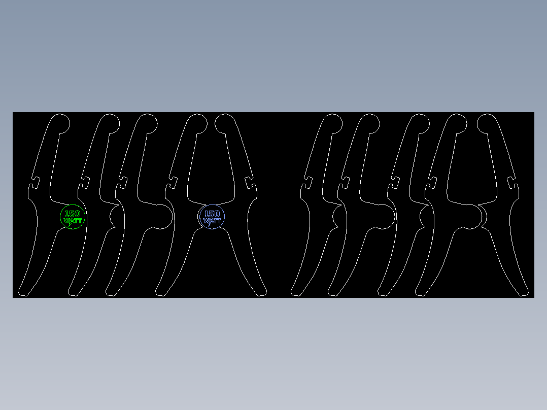 激光下料拼图夹子AutoCAD
