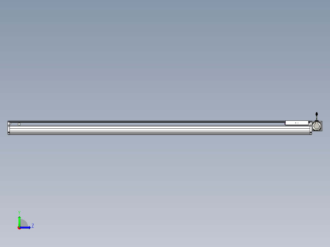 东锦同步带传动-直线滑台模组DH210B-L150-S2400-BL-P750W-C3左视图