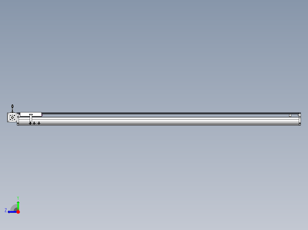 东锦同步带传动-直线滑台模组DH210B-L150-S2400-BL-P750W-C3右视图