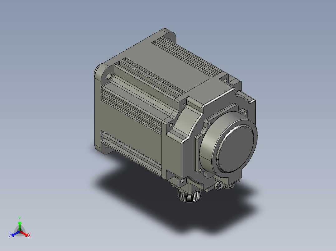 电机MS6G-130CN15BZ2-41P5正等轴测图