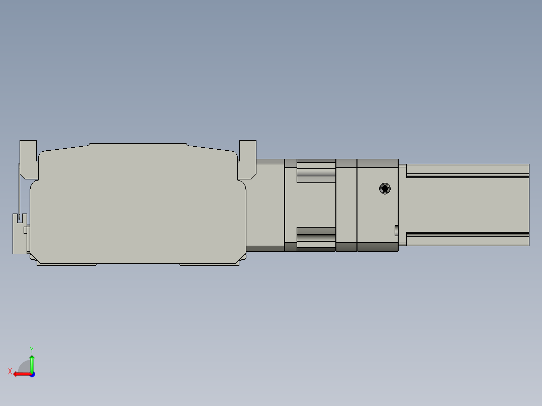 直线模组LHB21-L40-S1300-R(B)设计图纸后视图