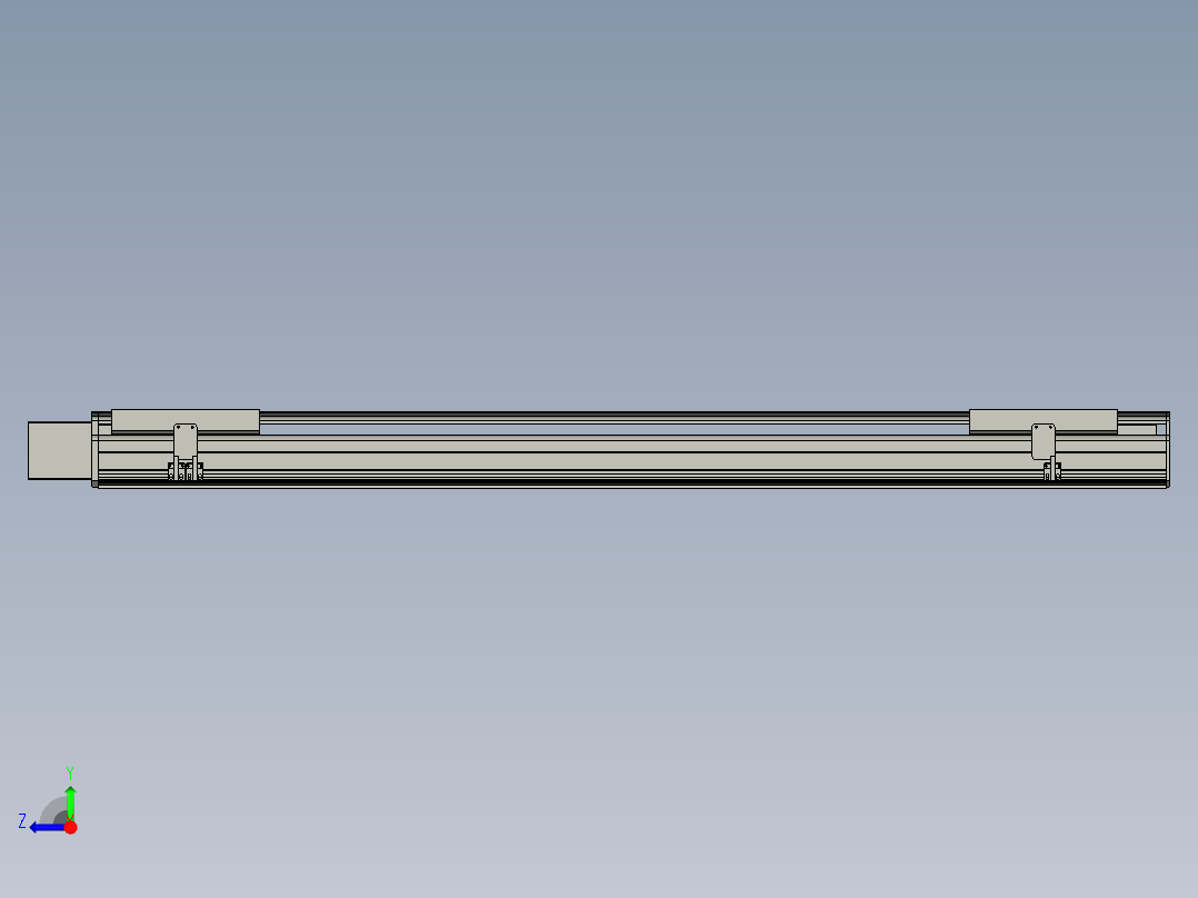 直线模组LHB21-L40-S1300-R(B)设计图纸右视图