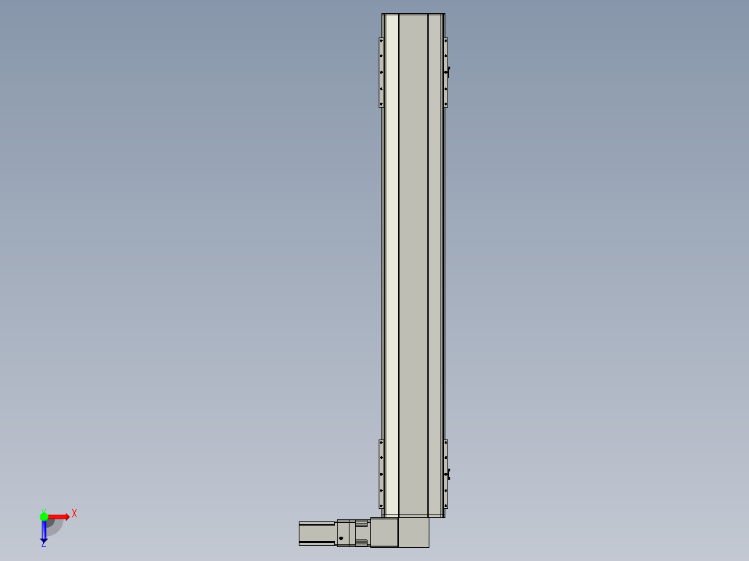 直线模组LHB21-L40-S1300-R(B)设计图纸俯视图