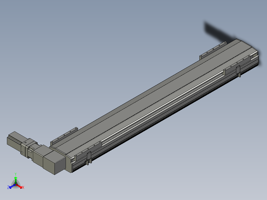 直线模组LHB21-L40-S1300-R(B)设计图纸正等轴测图