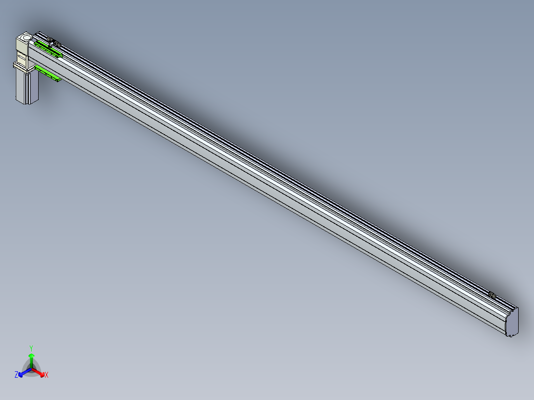 同步带滑台-半封闭B13-L90-S2600-L-Z86-D3正等轴测图