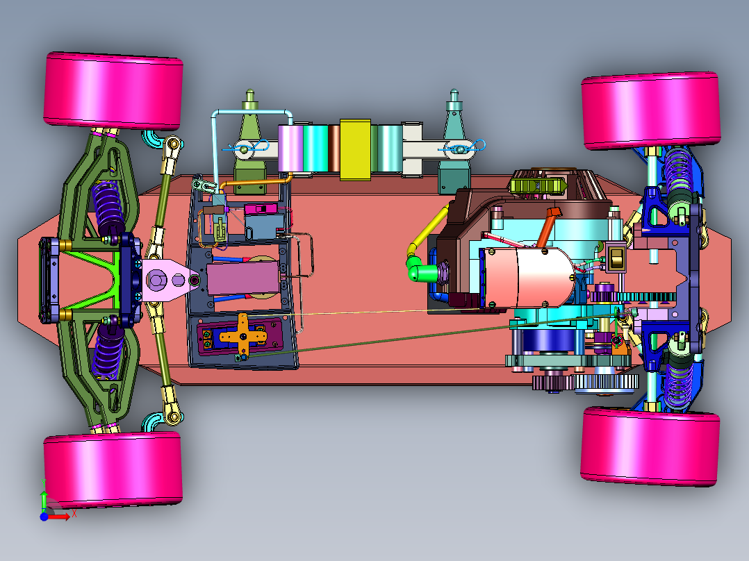 加油油动拉力车前视图
