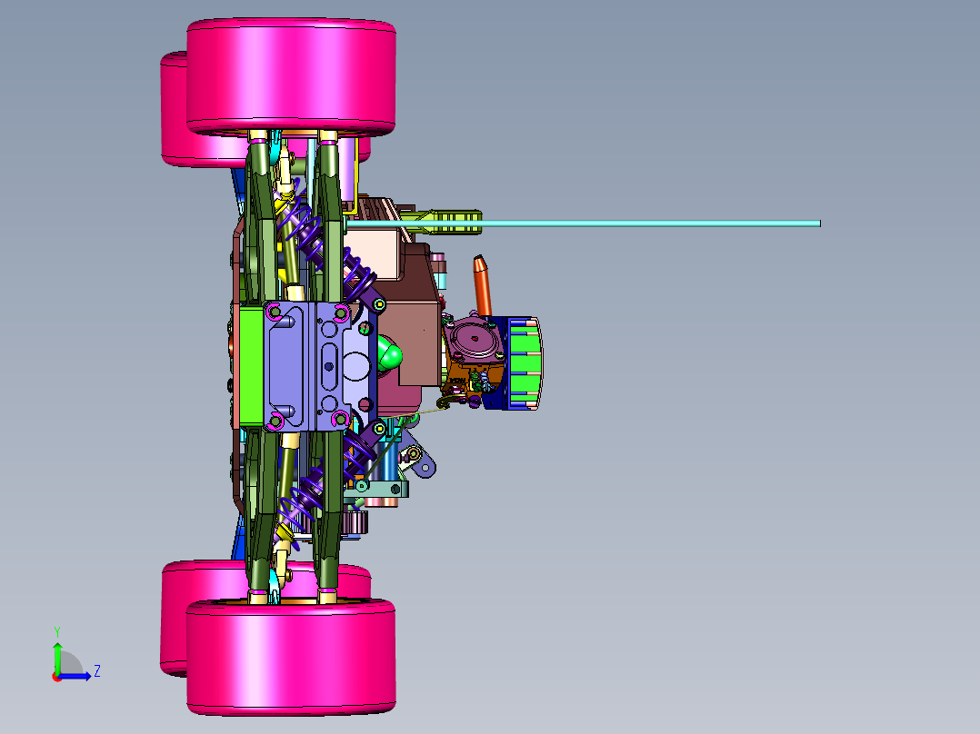 加油油动拉力车左视图