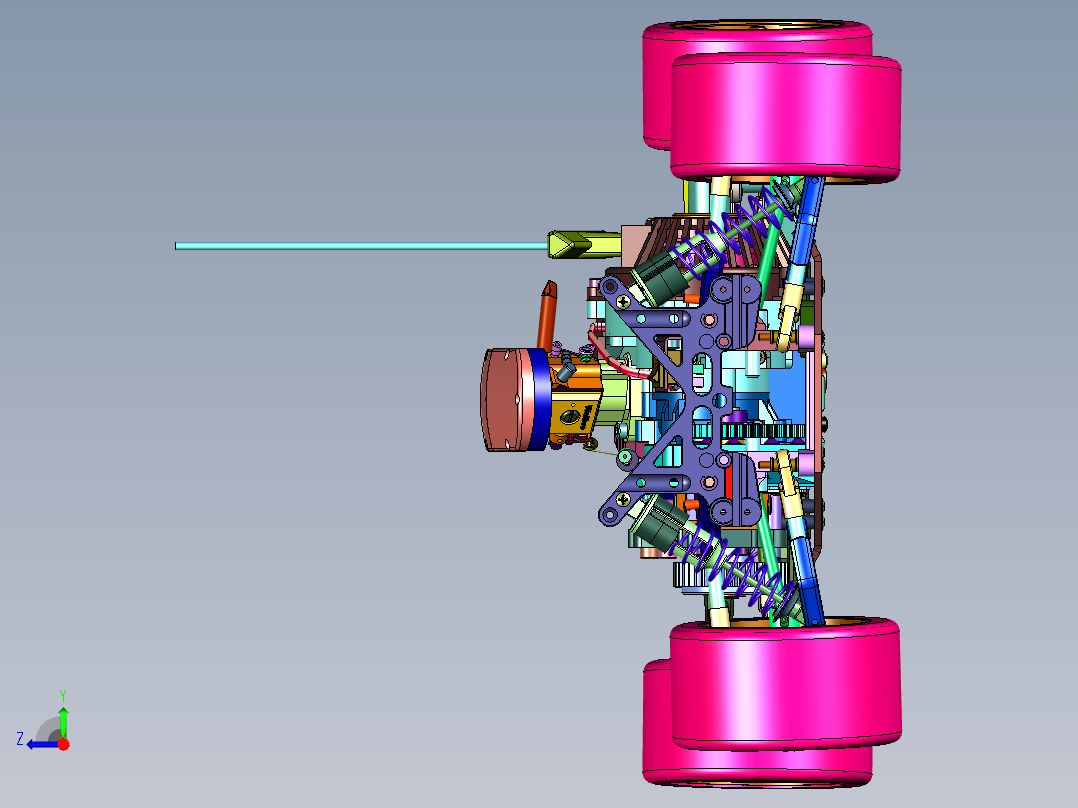 加油油动拉力车右视图