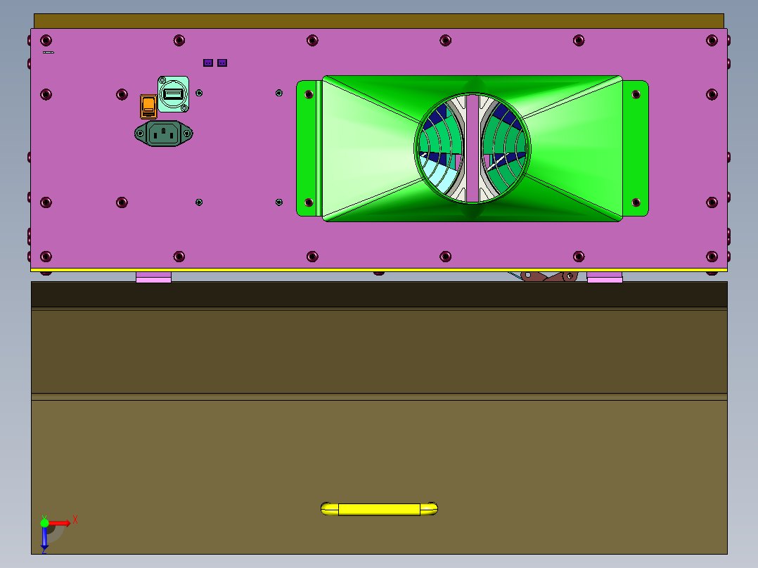 激光小型三轴grbl木工自动雕刻机俯视图