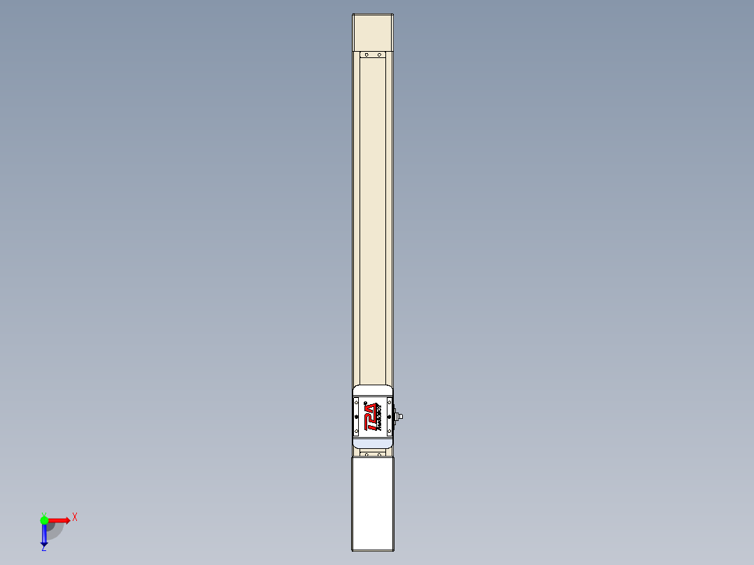 同步带全封闭直线模组TPA-HCB-65S-90-L500-M-C-P10-N3俯视图