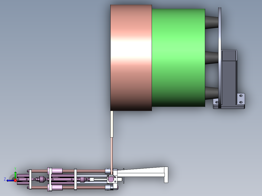 卡扣自动装配机 五金铰链卡条自动装配机右视图