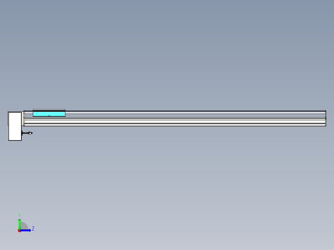 同步带滑台-半封闭B22H-L100-C-S1750-LD-P75-D3-N5左视图