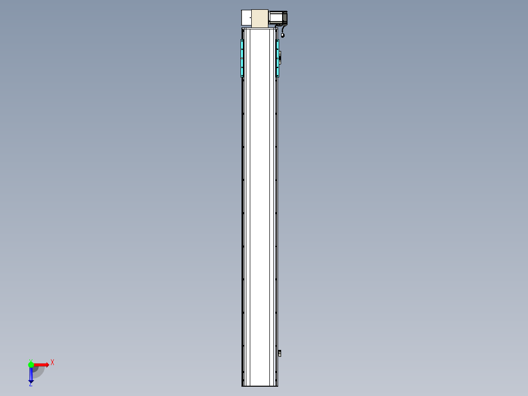 同步带滑台-半封闭B22H-L100-C-S1750-LD-P75-D3-N5俯视图