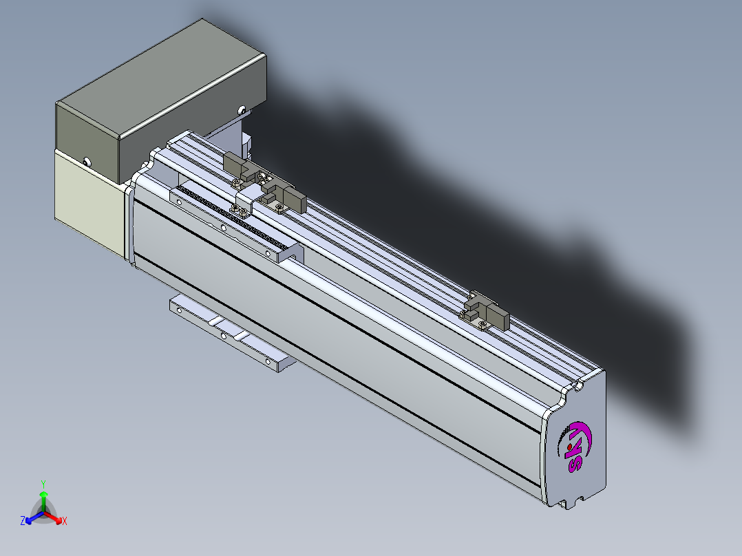 同步带滑台-半封闭B10H-L45-S200-RD-P40-D3