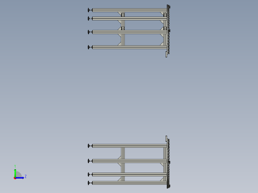 转弯输送线90度拐角左视图