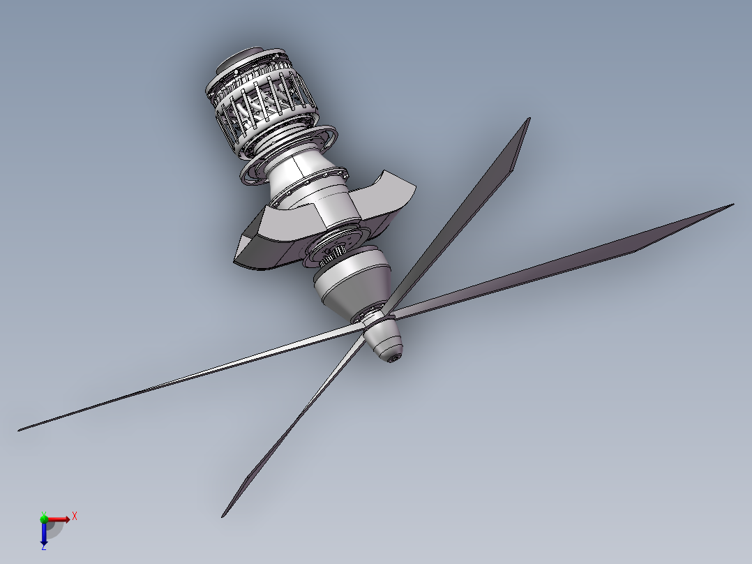 航空发动机齿轮减速器及传动装置设计 CAD图纸 和 说明书俯视图