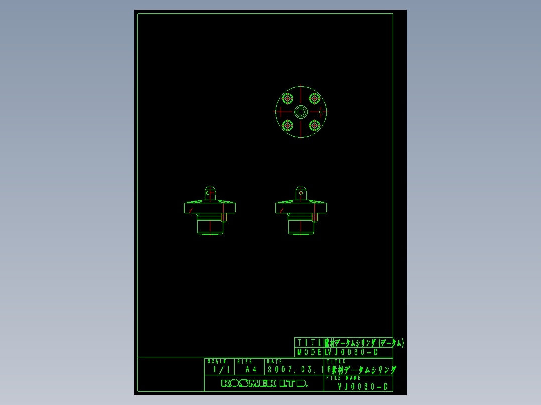 KOSMEKVJ0080-D多系列多零件图纸模型多系列多零件图纸模型