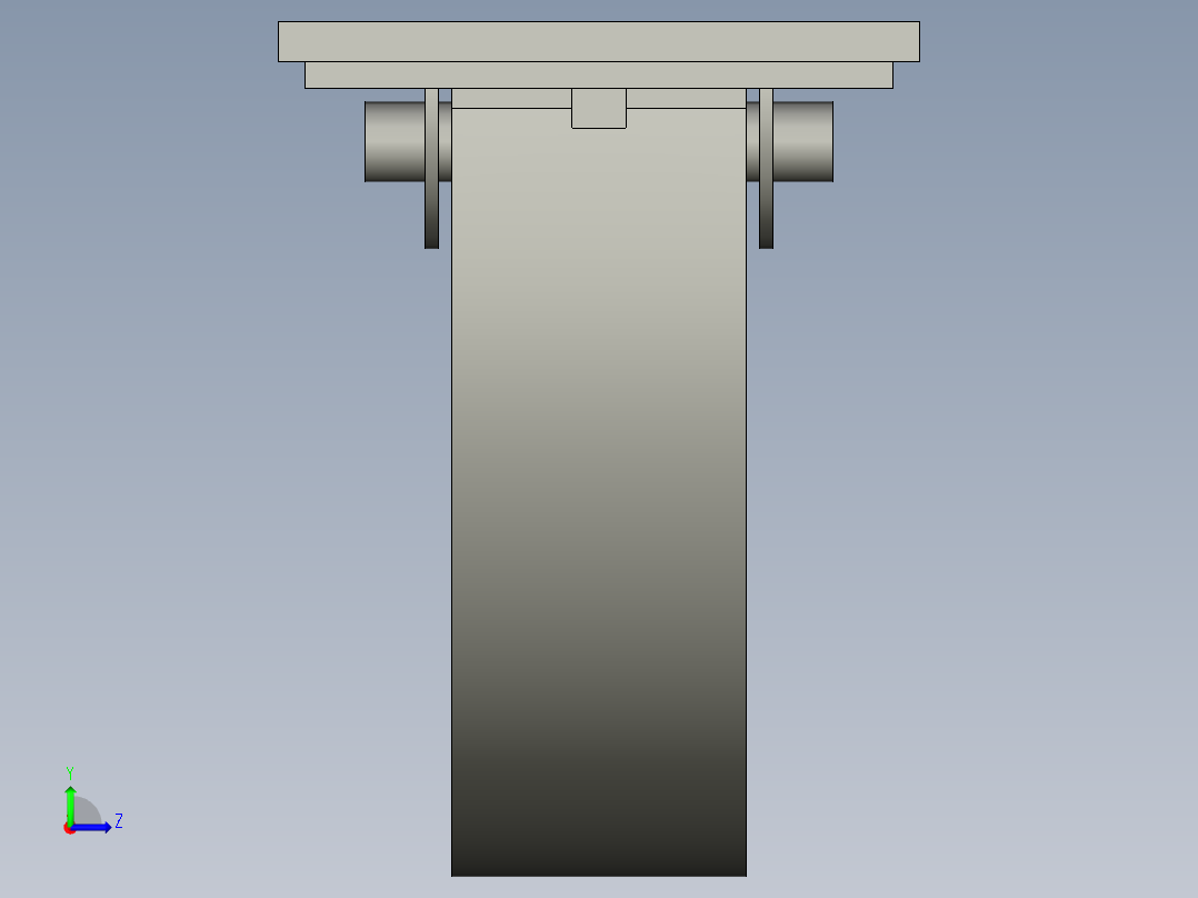 机架门旋转隐形暗拉手(UWAKS孔距76)左视图