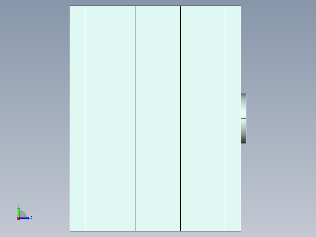 路由器壳模具左视图