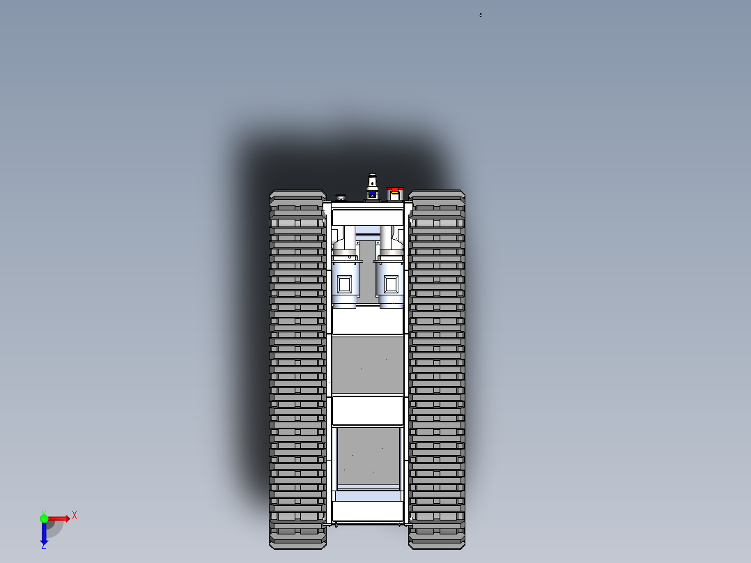 1吨电动克里斯蒂底盘俯视图