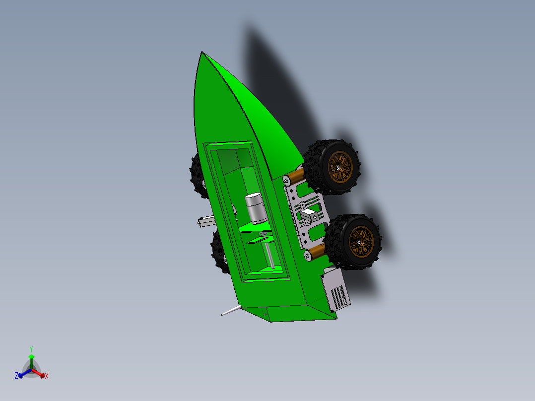 船型车正等轴测图