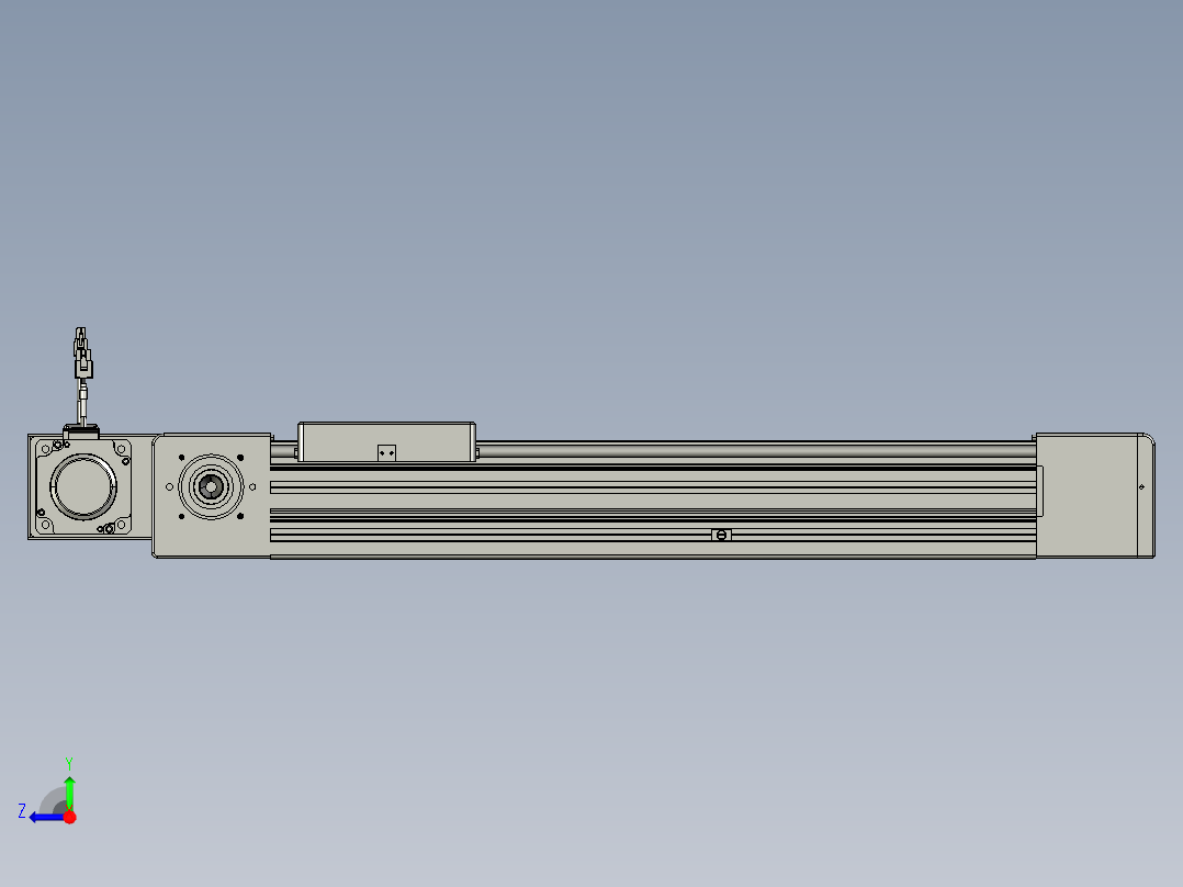 威洛博直线电机模组EB8-L100-S450-BR-P75-MS3右视图