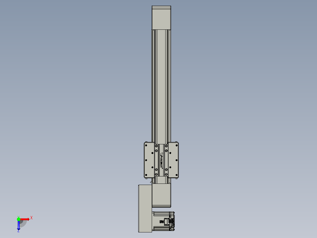 威洛博直线电机模组EB8-L100-S450-BR-P75-MS3俯视图