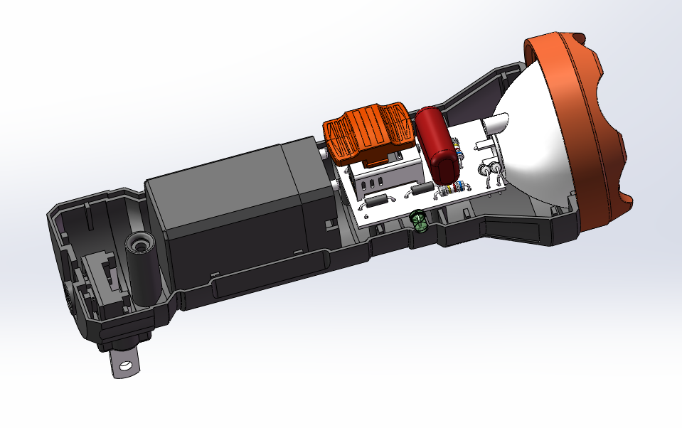 最新手持可充电手电筒（建模超全）