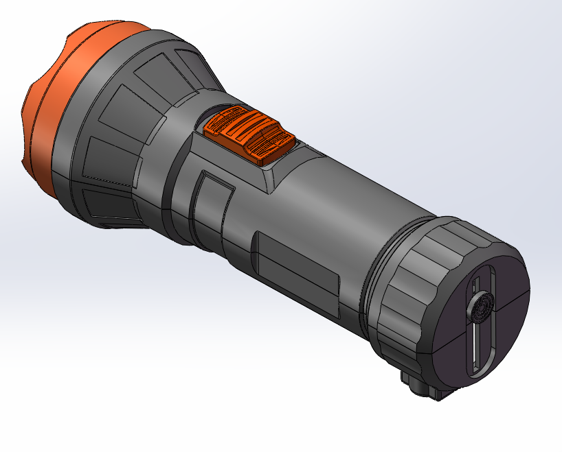 最新手持可充电手电筒（建模超全）